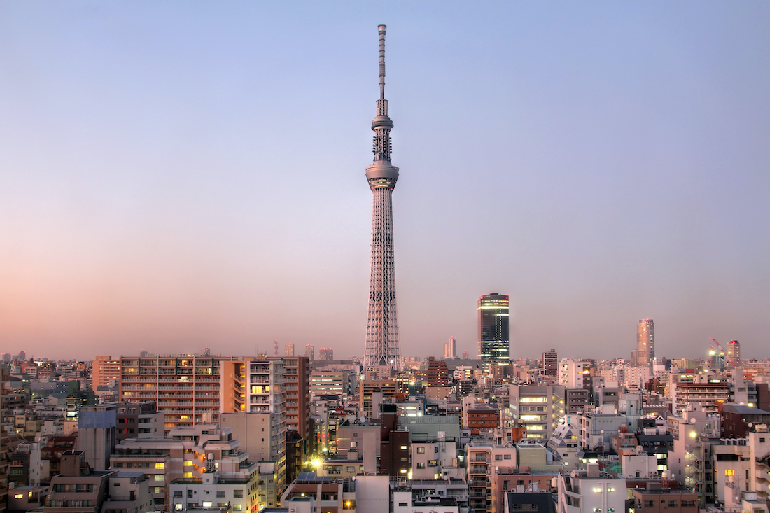 De top vijf bezienswaardigheden van Tokio